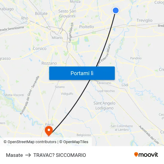 Masate to TRAVAC? SICCOMARIO map