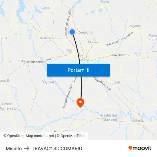Misinto to TRAVAC? SICCOMARIO map
