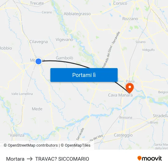 Mortara to TRAVAC? SICCOMARIO map