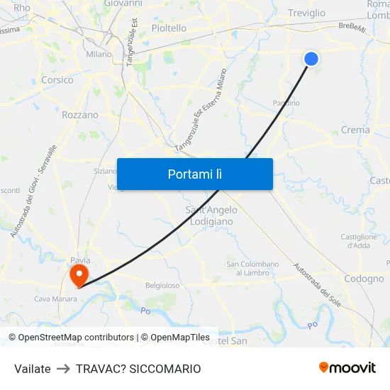 Vailate to TRAVAC? SICCOMARIO map