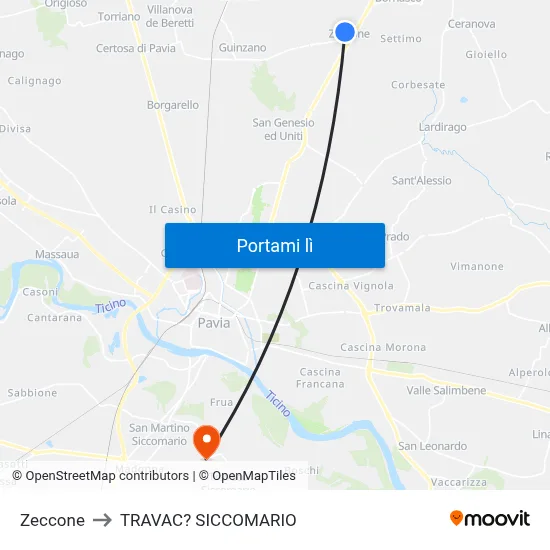 Zeccone to TRAVAC? SICCOMARIO map