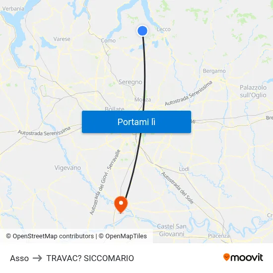 Asso to TRAVAC? SICCOMARIO map