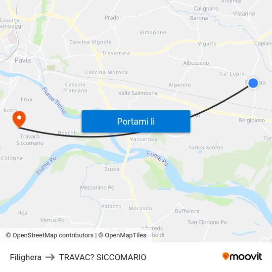 Filighera to TRAVAC? SICCOMARIO map