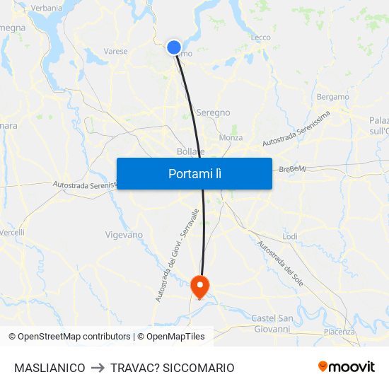MASLIANICO to TRAVAC? SICCOMARIO map