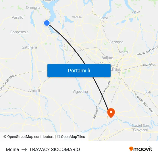 Meina to TRAVAC? SICCOMARIO map