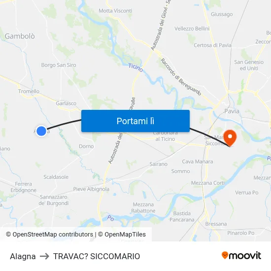 Alagna to TRAVAC? SICCOMARIO map