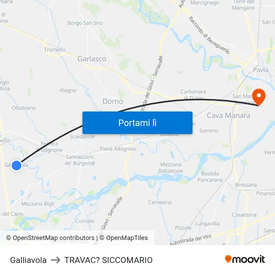 Galliavola to TRAVAC? SICCOMARIO map