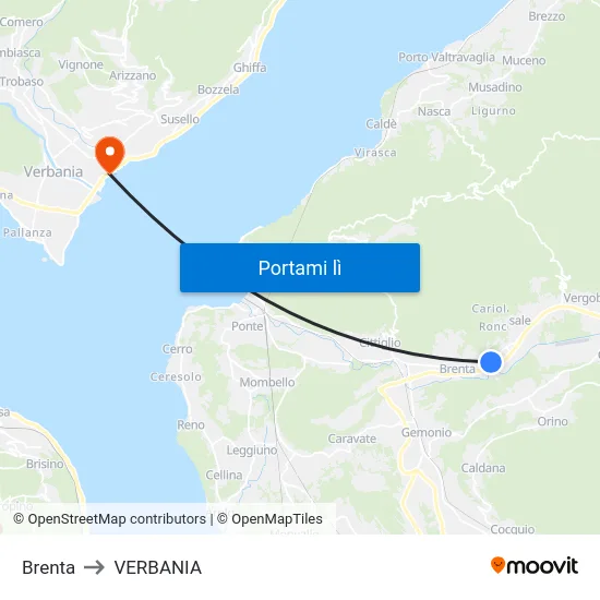 Brenta to VERBANIA map