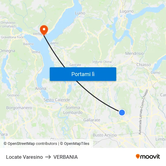 Locate Varesino to VERBANIA map