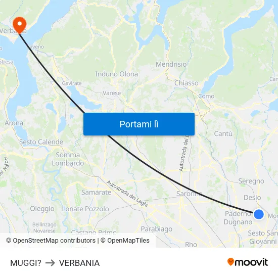 MUGGI? to VERBANIA map