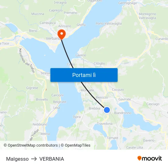 Malgesso to VERBANIA map