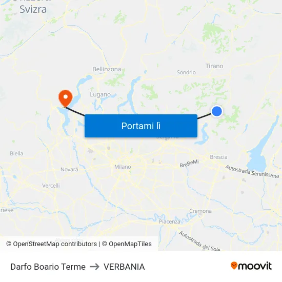 Darfo Boario Terme to VERBANIA map