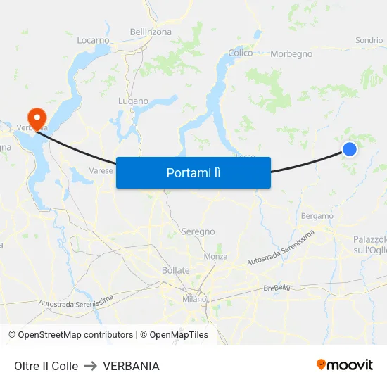 Oltre Il Colle to VERBANIA map