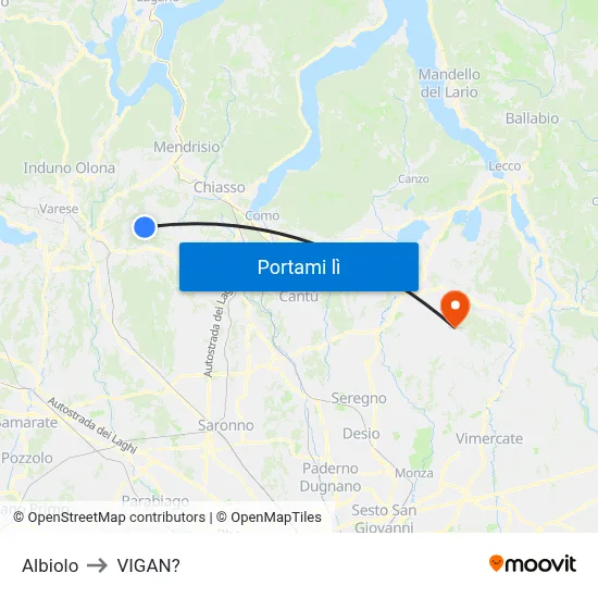 Albiolo to VIGAN? map