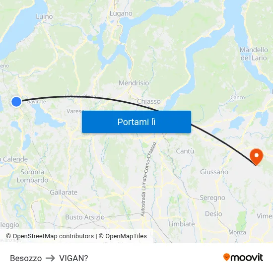 Besozzo to VIGAN? map