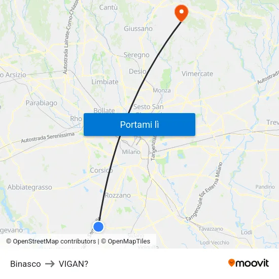 Binasco to VIGAN? map