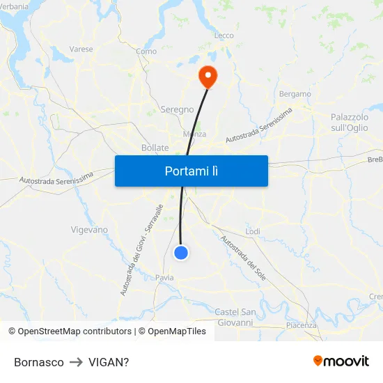 Bornasco to VIGAN? map
