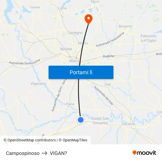 Campospinoso to VIGAN? map
