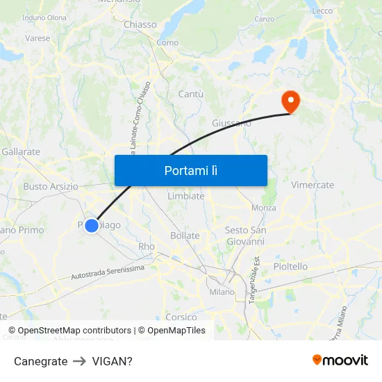 Canegrate to VIGAN? map