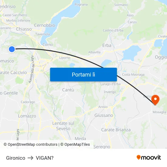 Gironico to VIGAN? map