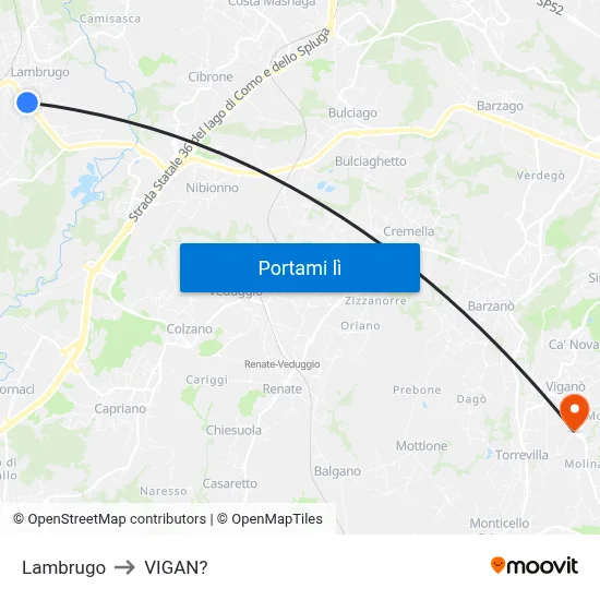 Lambrugo to VIGAN? map