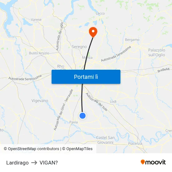 Lardirago to VIGAN? map