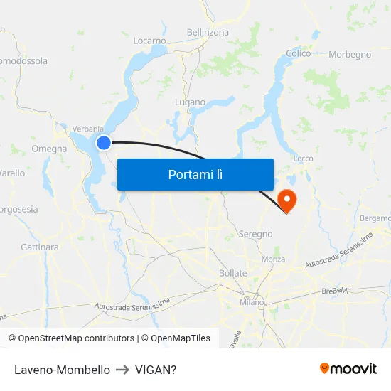 Laveno-Mombello to VIGAN? map