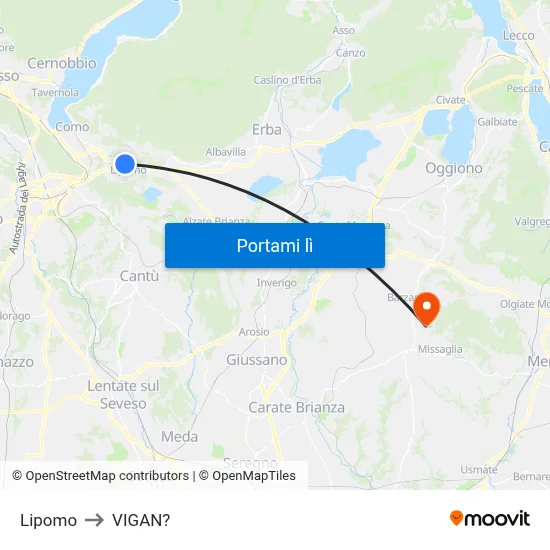 Lipomo to VIGAN? map