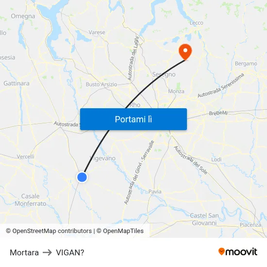 Mortara to VIGAN? map