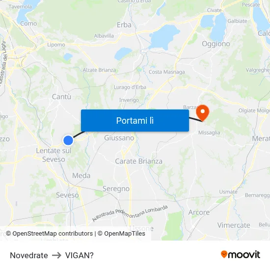 Novedrate to VIGAN? map