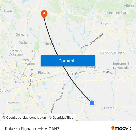Palazzo Pignano to VIGAN? map