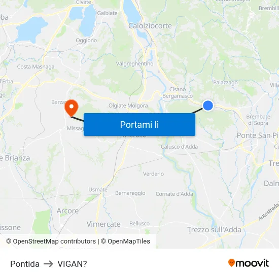 Pontida to VIGAN? map