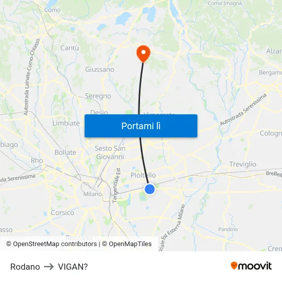Rodano to VIGAN? map