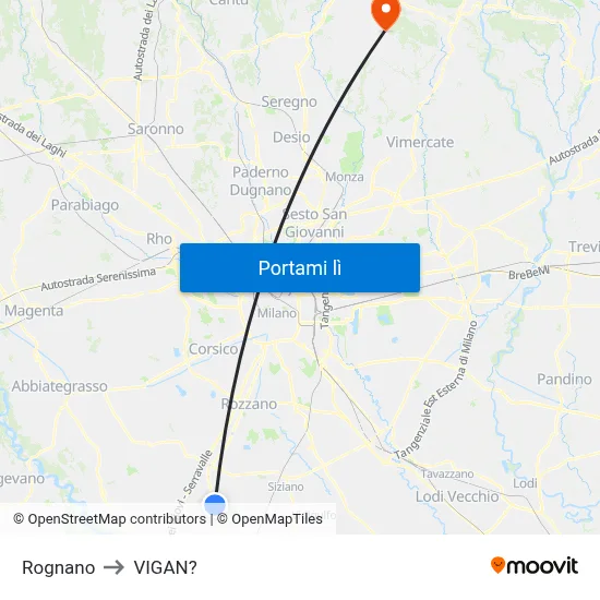 Rognano to VIGAN? map