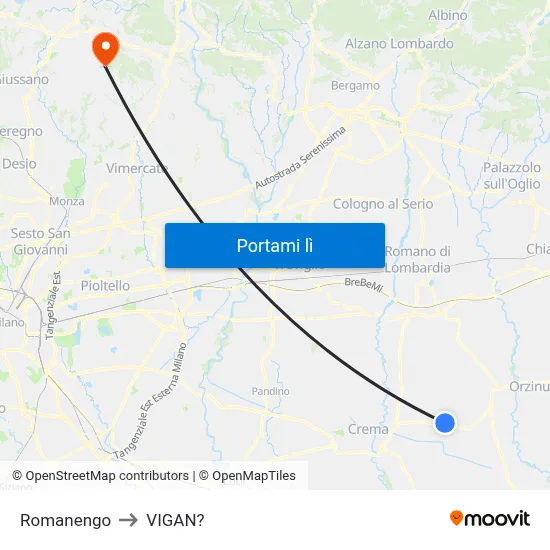 Romanengo to VIGAN? map