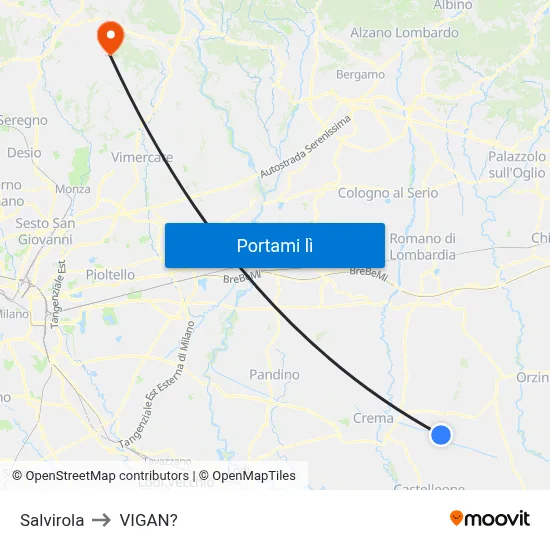 Salvirola to VIGAN? map