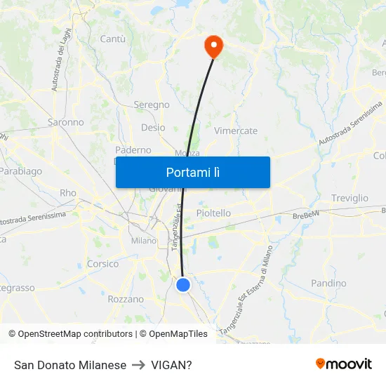 San Donato Milanese to VIGAN? map