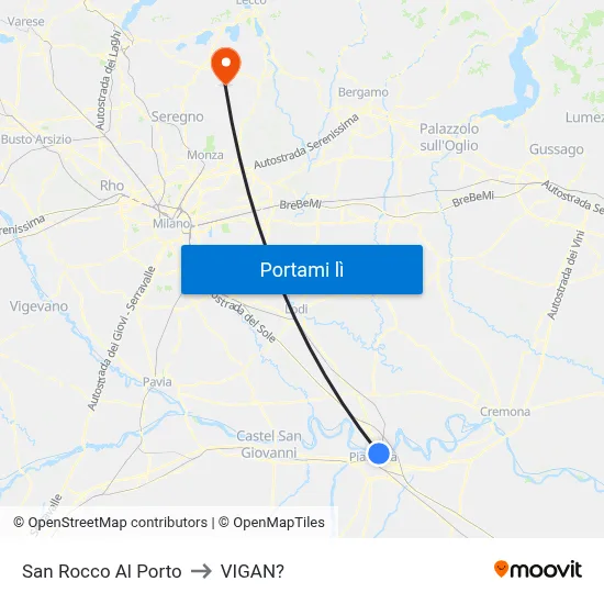 San Rocco Al Porto to VIGAN? map