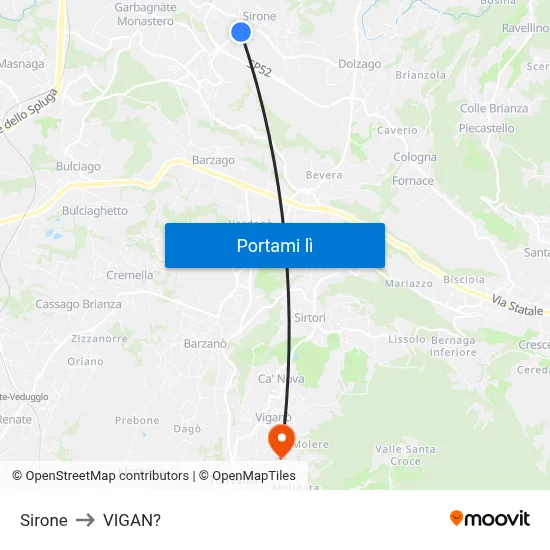 Sirone to VIGAN? map