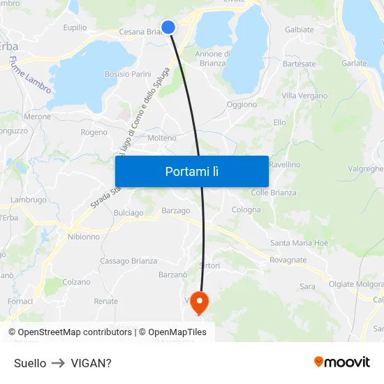 Suello to VIGAN? map
