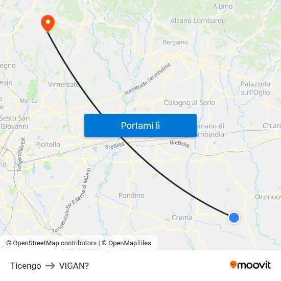Ticengo to VIGAN? map