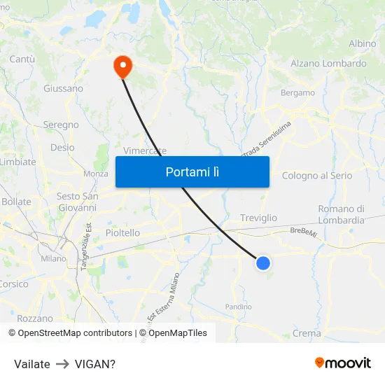 Vailate to VIGAN? map