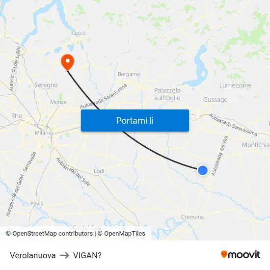Verolanuova to VIGAN? map