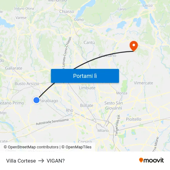 Villa Cortese to VIGAN? map