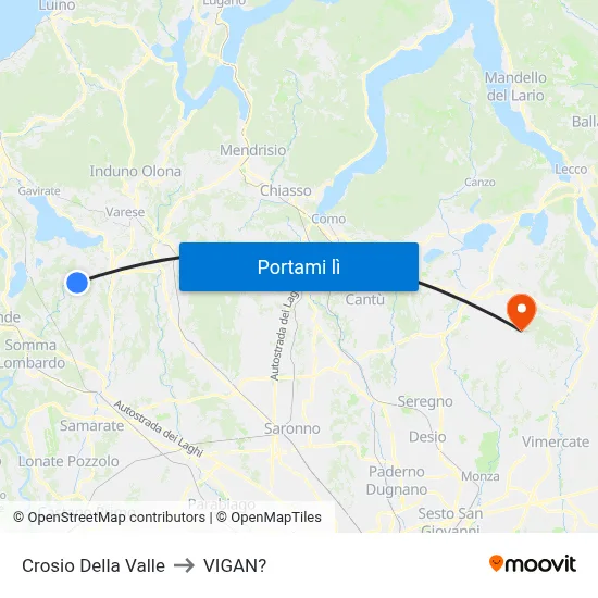 Crosio Della Valle to VIGAN? map