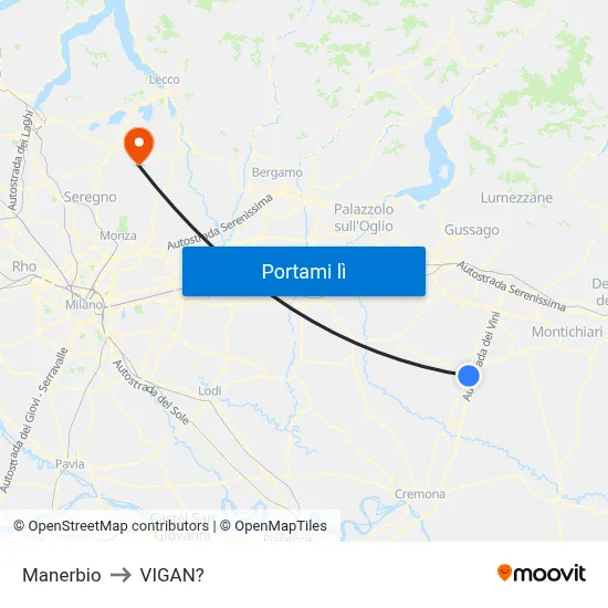 Manerbio to VIGAN? map
