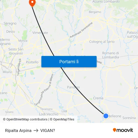 Ripalta Arpina to VIGAN? map