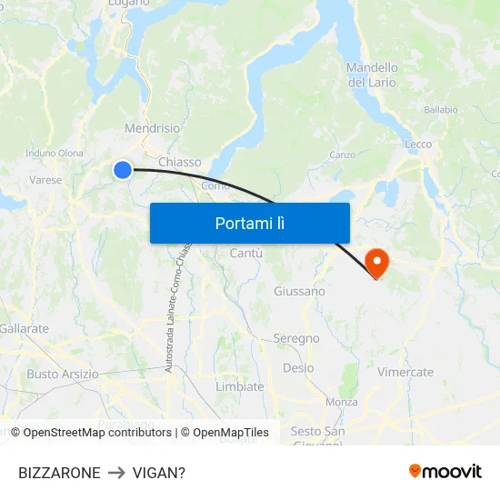 BIZZARONE to VIGAN? map