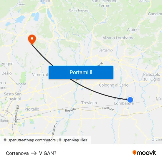 Cortenova to VIGAN? map