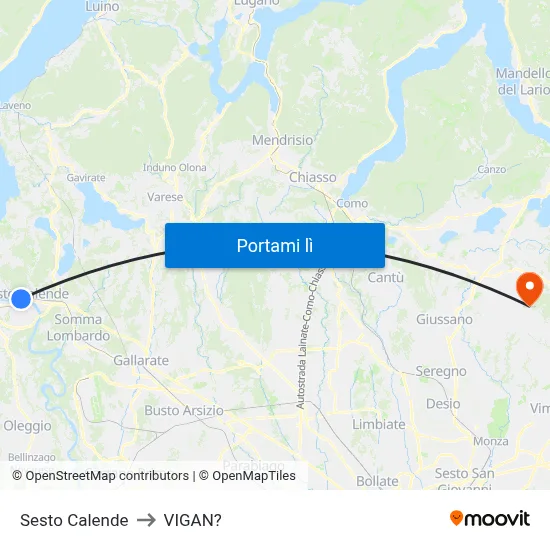 Sesto Calende to VIGAN? map